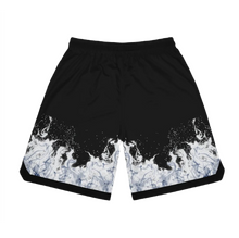 Load image into Gallery viewer, &quot;Ghost Rider&quot; Rib Shorts  Black white fire
