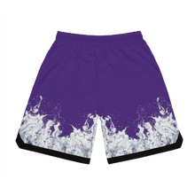 Load image into Gallery viewer, &quot;Ghost Rider&quot; Rib Shorts Purple white fire
