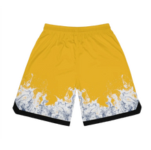 Load image into Gallery viewer, &quot;Ghost Rider&quot; Rib Shorts  yellow white fire
