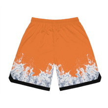 Load image into Gallery viewer, &quot;Ghost Rider&quot; Rib Shorts  Orange white fire
