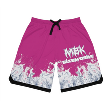 Load image into Gallery viewer, &quot;Ghost Rider&quot; Rib Shorts Pink white fire
