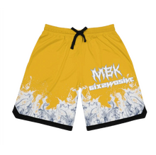 Load image into Gallery viewer, &quot;Ghost Rider&quot; Rib Shorts  yellow white fire
